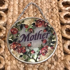 Floral Stained Glass 'Mother' Sun Catcher